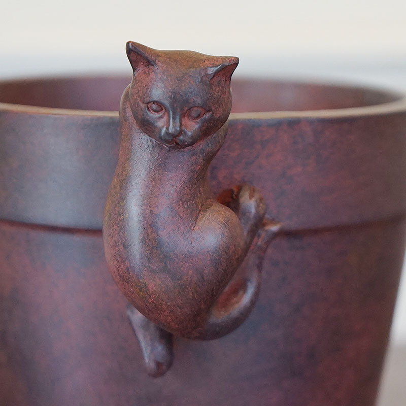 アンティークガラス瓶 切子 脚付き 金魚鉢 レトロ 花柄