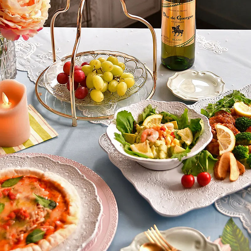 楽天市場】ラ セラミカ メルレット ホワイト レース ボウル イタリア製