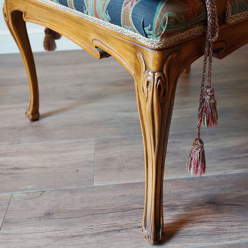 イタリア製 メデア アームチェアb 椅子 マホガニー材 アールヌーボー