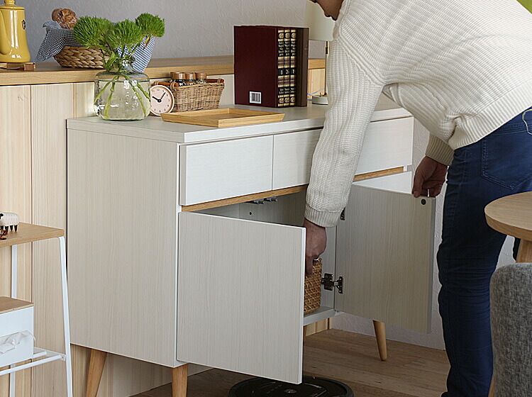 楽天市場】国産キャビネット noder（ノデール） ホワイト チェスト