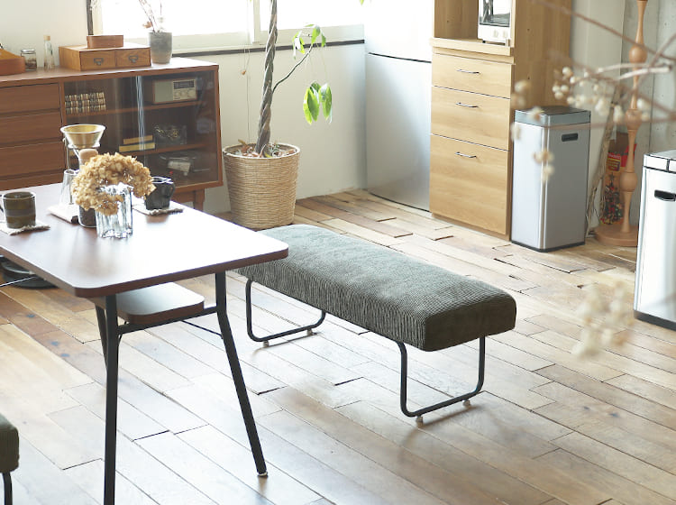 november オリーブ コーデュロイ ベンチダイニング