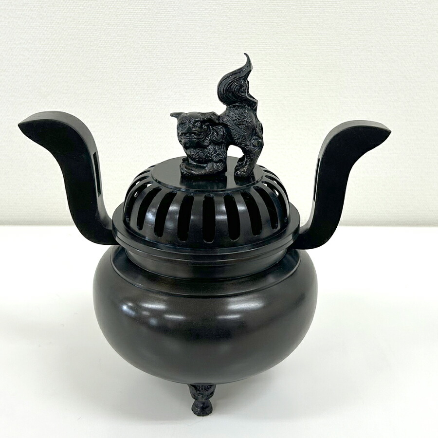 陶器製獅子香炉 約10cm 陶器製獅子香炉 約10cm 陶器製獅子香炉 約10cm