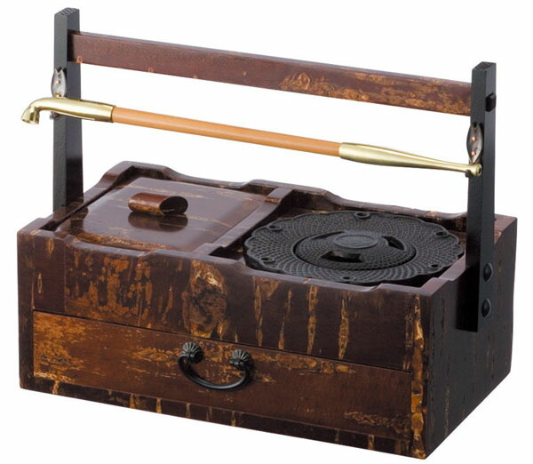 楽天市場】【完売】秋田角館 桜皮細工 一福 桜皮 手付 煙草盆 + 助六