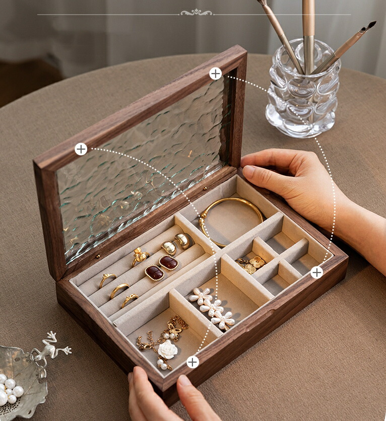 楽天市場】手作りのこだわりの品 フローラガラス ジュエリーボックス