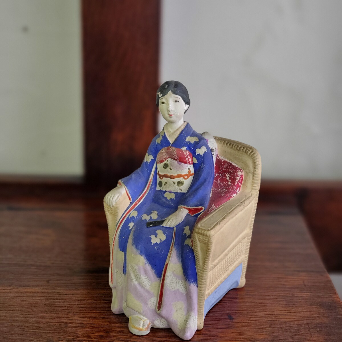 水笛 【壽】昭和レトロ 尾長鶏 磁器人形 陶器人形 土人形 郷土玩具 民芸品