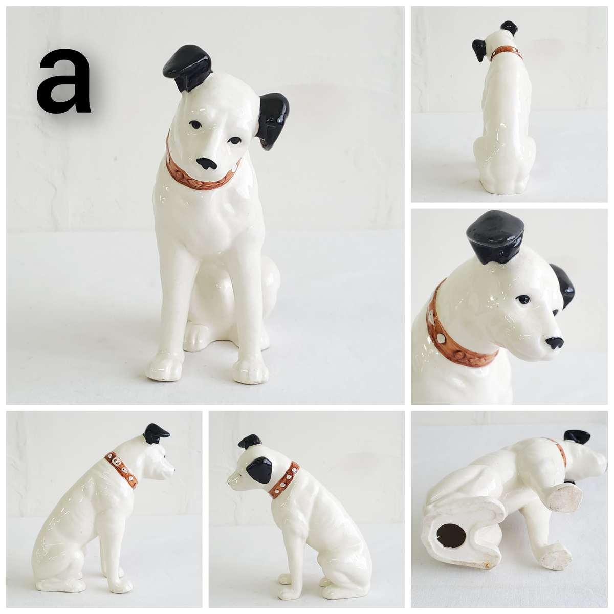 希少】ビクター犬、ニッパー君、蓄音機、台座、3点セット 陶器製置物