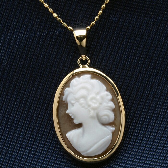 k18 (750)シェルカメオ ペンダント