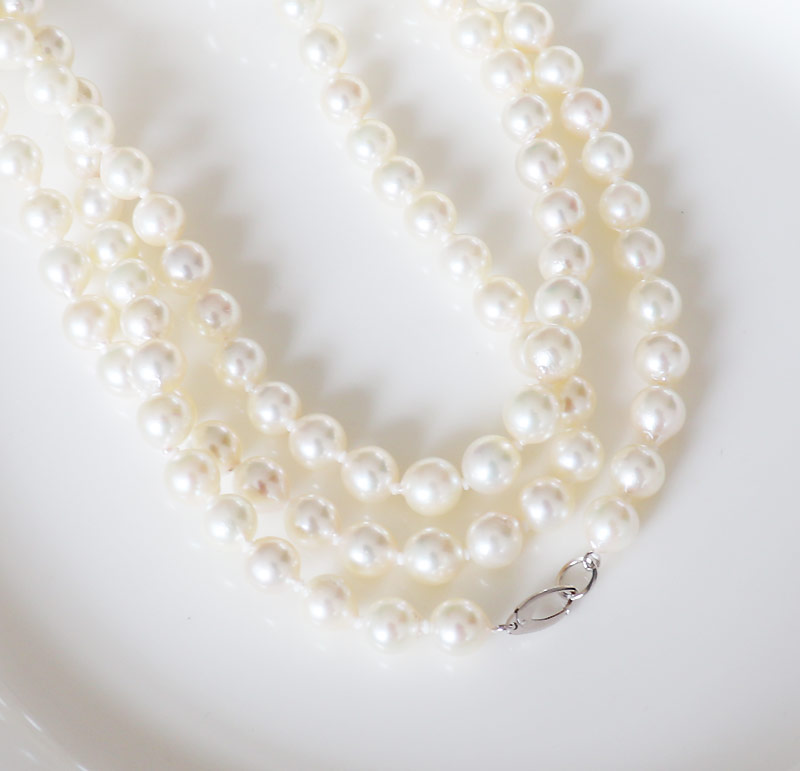 楽天市場】あこや真珠 ロングネックレス 8.0-8.5mm ナチュラルクリーム