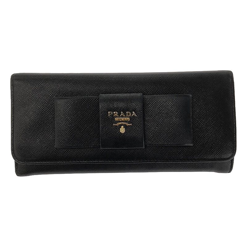 PRADA プラダ（サフィアーノ）レディースレザー長財布リボン1M1132