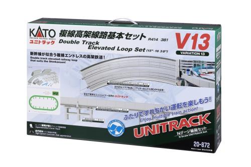 楽天市場】KATO Nゲージ V13 複線高架線路基本セット (R414/381) 20