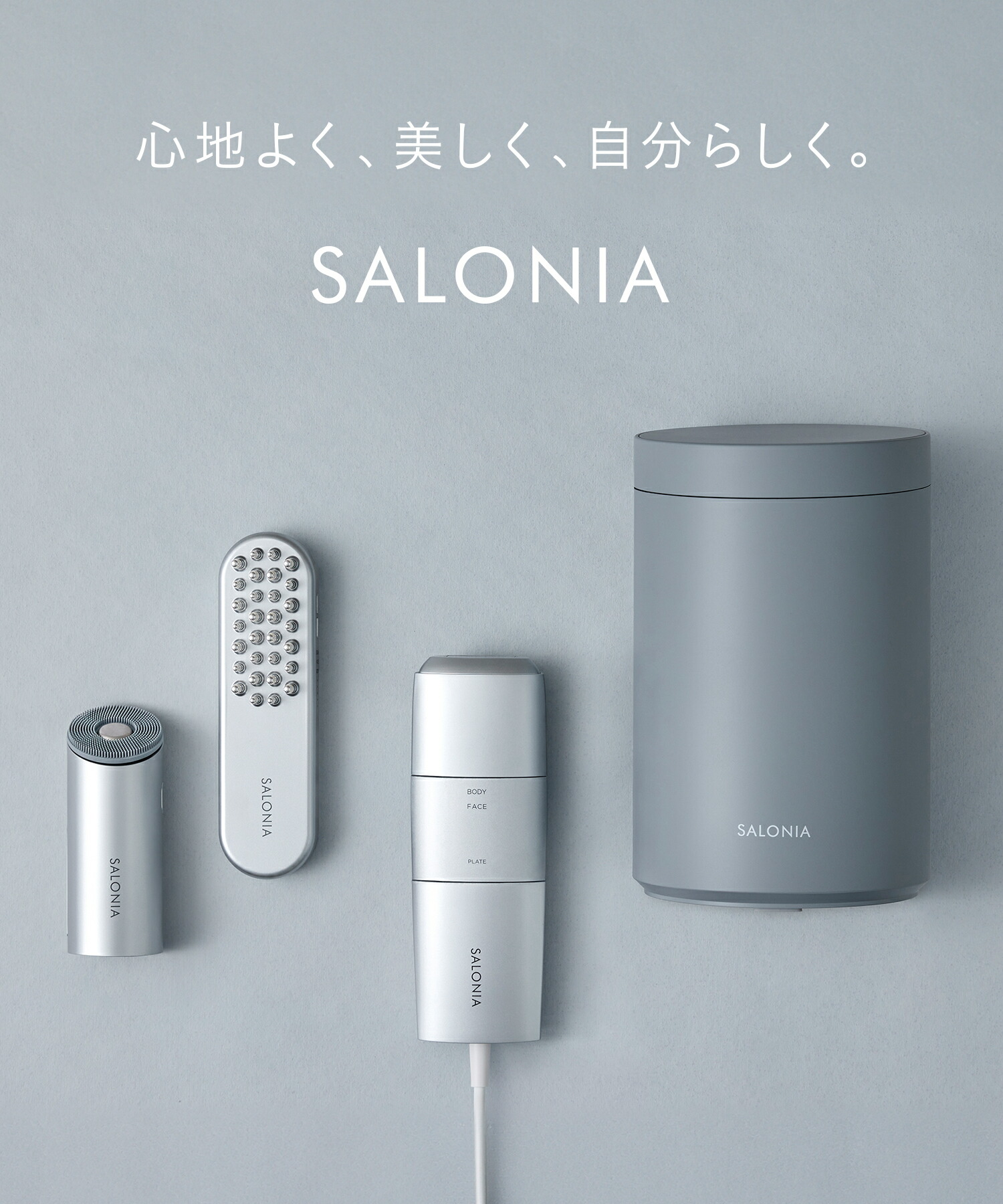 SALONIA ION FACIAL BRUSH シルバー Salonia Ion Facial Brush | Japan
