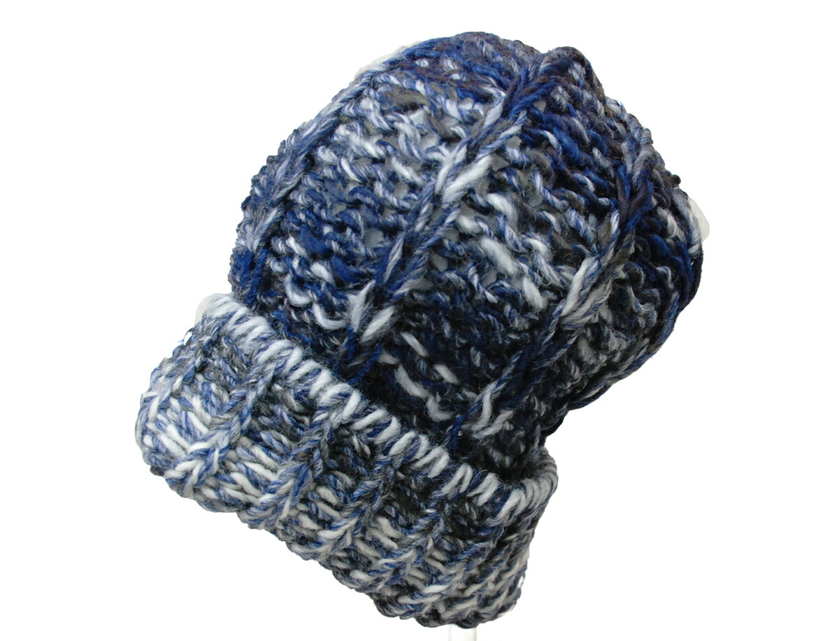 楽天市場】カラーミックス手編みニット帽【イタリア製】【送料無料