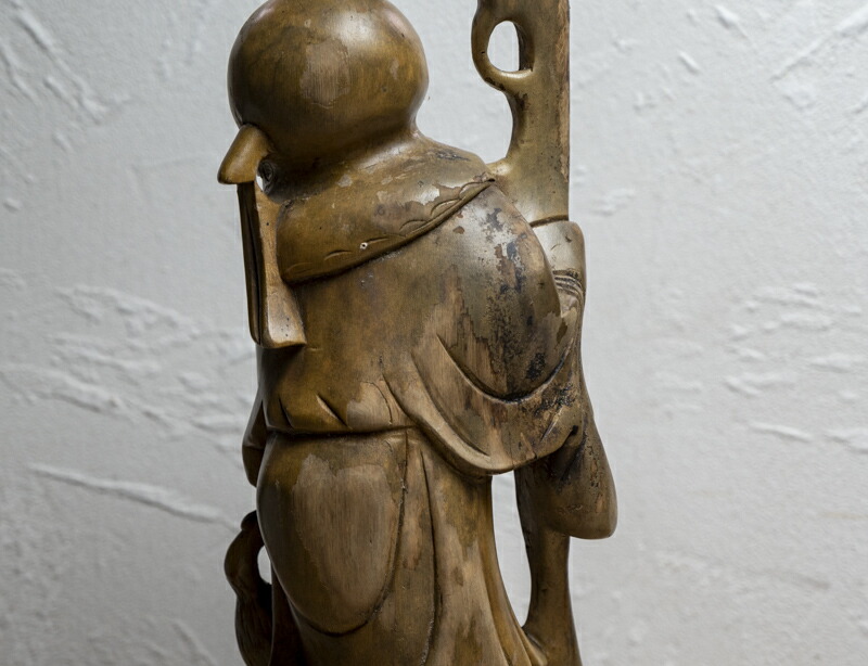 楽天市場】骨董○木彫福禄寿置物○黄楊 / 木製 | 中国古美術 | 清朝