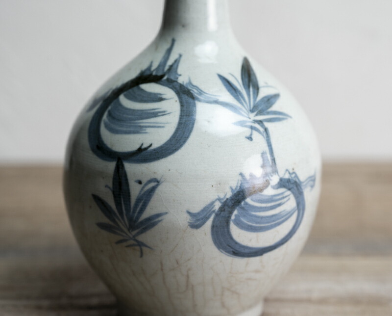 時代物 染め付け 徳利 花入れ 江戸時代 骨董品、美術品 時代物