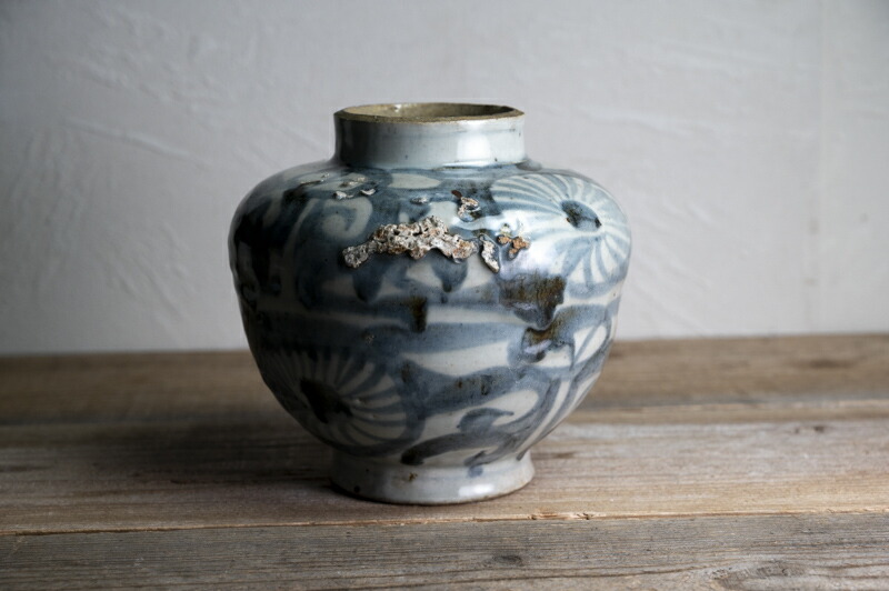 ♢中国 古陶磁 呉須染付 壺 瓶 アンティーク骨董品コレクション 2025年