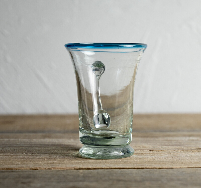 骨董 時代 希少金赤ガラス モールガラス調 流線型 アイスコップ ウラン