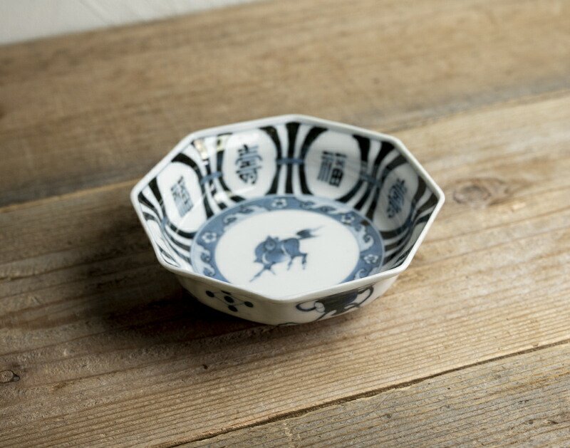 楽天市場】骨董○古伊万里染付馬文八角深皿○ W15cm | 江戸後期-19世紀