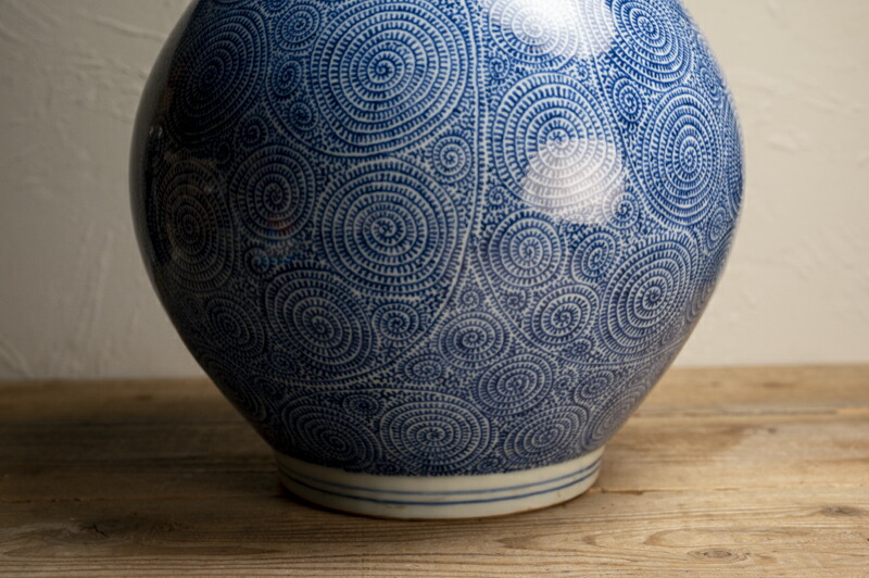 楽天市場】骨董○伊万里染付タコ唐草文大徳利○高さ60cmの大型瓶