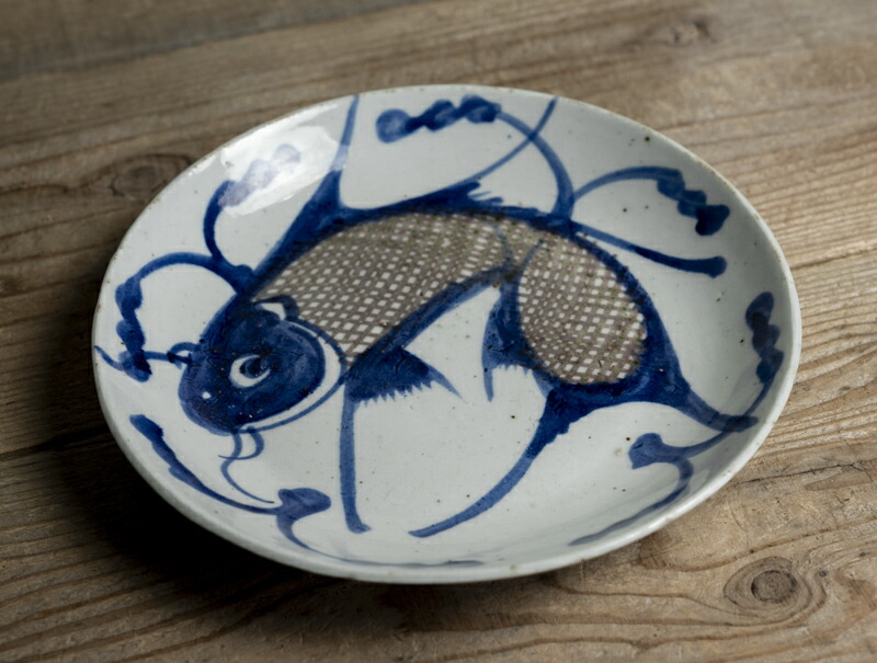 楽天市場】中国古玩 / 唐物○釉裏紅魚文皿○呉須辰砂/呉須染付 ニュウ