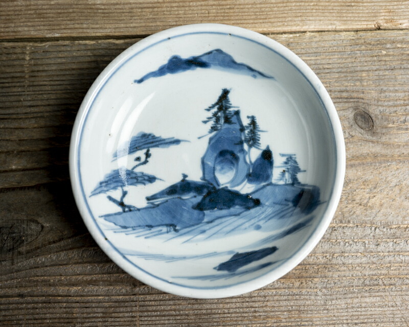 楽天市場】骨董○古伊万里染付山水文深皿○ | 江戸後期-19世紀頃