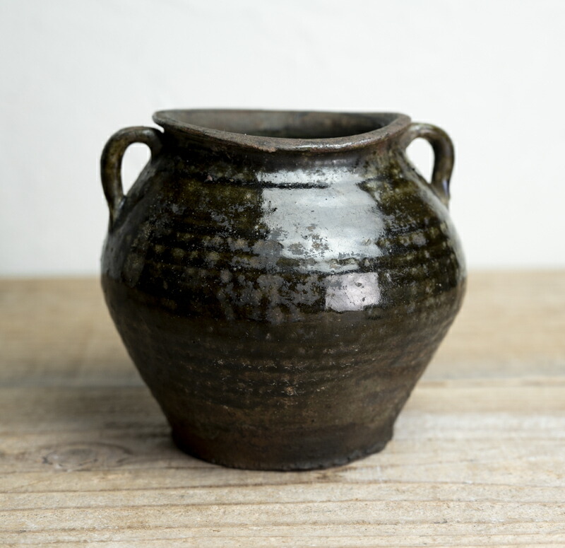 楽天市場】骨董○古唐津 / 黒唐津耳付壺○ | 江戸前期-17世紀頃 | 陶器