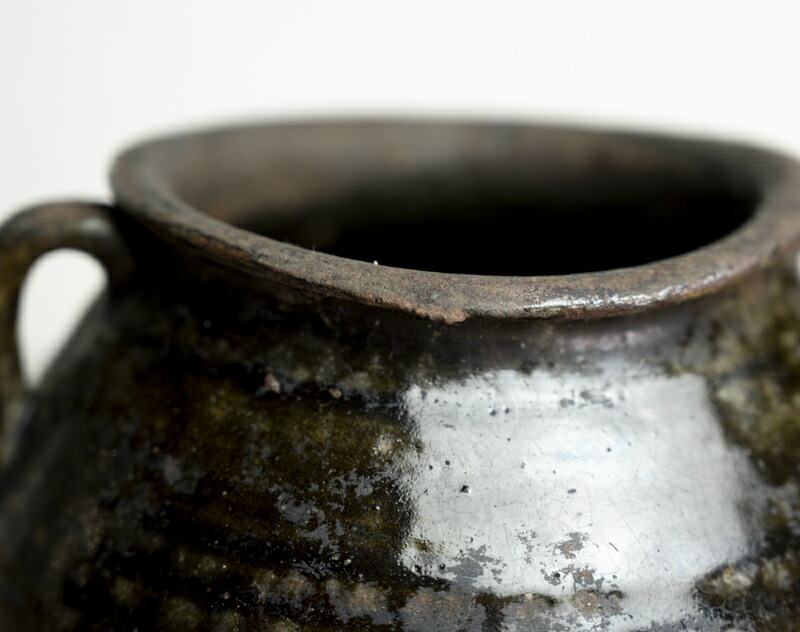 楽天市場】骨董○古唐津 / 黒唐津耳付壺○ | 江戸前期-17世紀頃 | 陶器