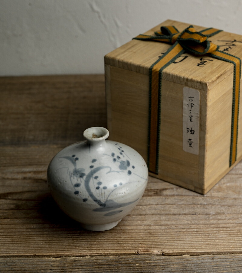 油壺 ろうそく形 油徳利 蛸唐草 有田 古伊万里 油壺 ろうそく形 油