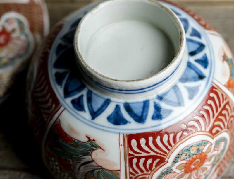 骨董 アンティーク 古伊万里 色絵 金襴手 染錦 龍文 鉢 深鉢 平水指