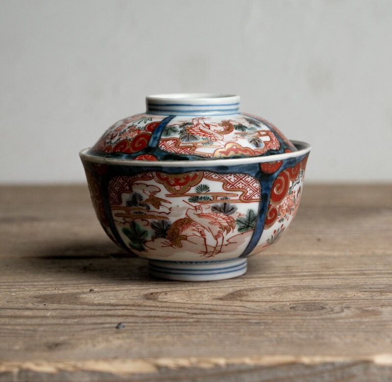 古伊万里錦染 縁反小腕型 江戸中期｜古伊万里錦染