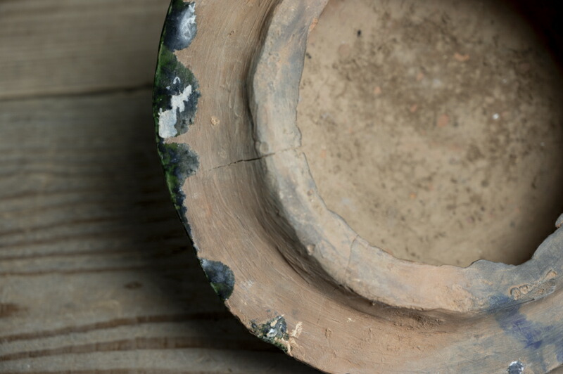 発掘品中国古玩後漢一世紀頃銀化小壺緑釉