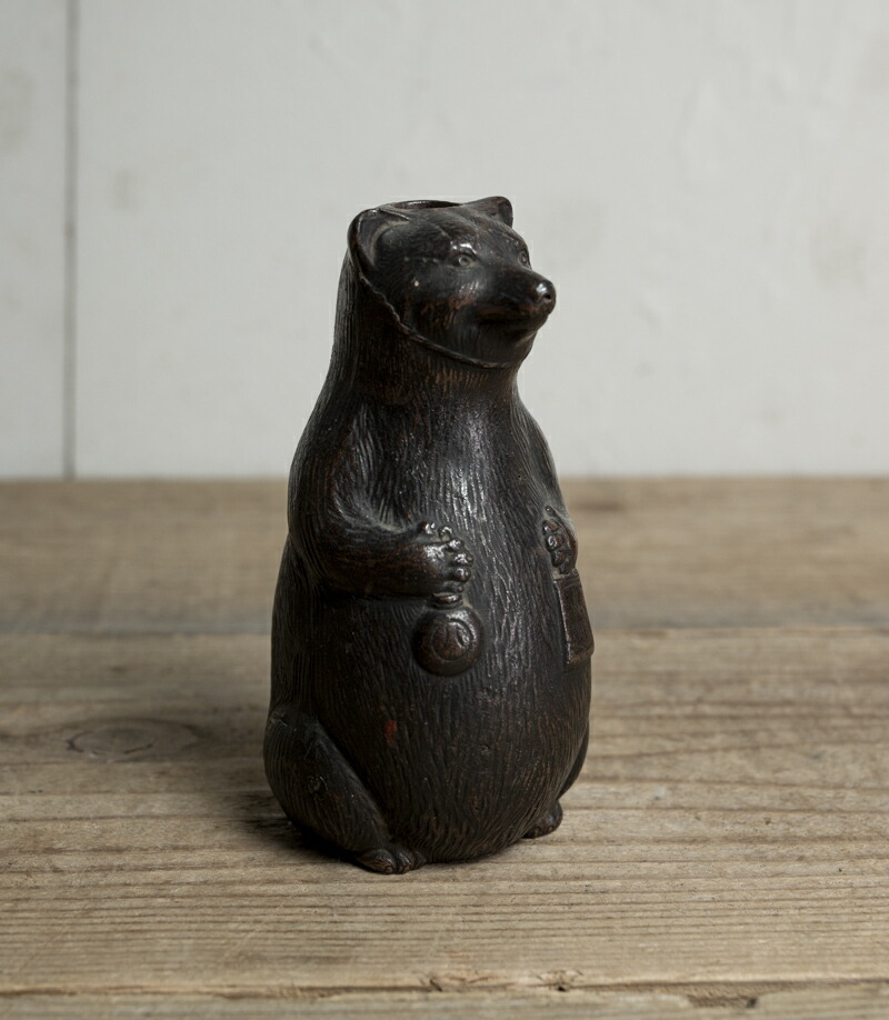 徳利 花入 花瓶 異形 へこみ 落款【坂】 備前焼 信楽焼 骨董品 陶芸