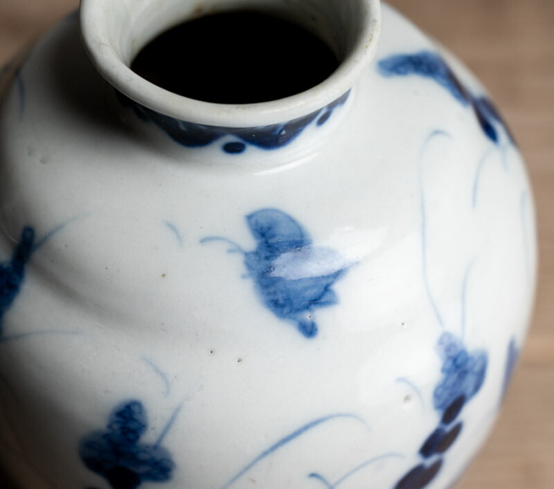 染付花瓶 二個セット 骨董品 アンティーク 中国 古い 骨董品 花瓶」の