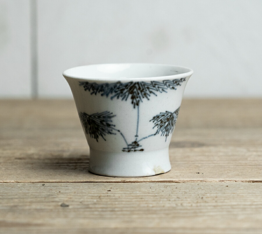 561『菖蒲 蝙蝠 蕎麦猪口』 /骨董品 古美術 アンティーク 古玩 561