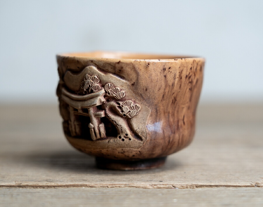 楽天市場】骨董○宮島焼彫刻大鳥居文茶器○ | 20世紀頃 | 広島 / 厳島