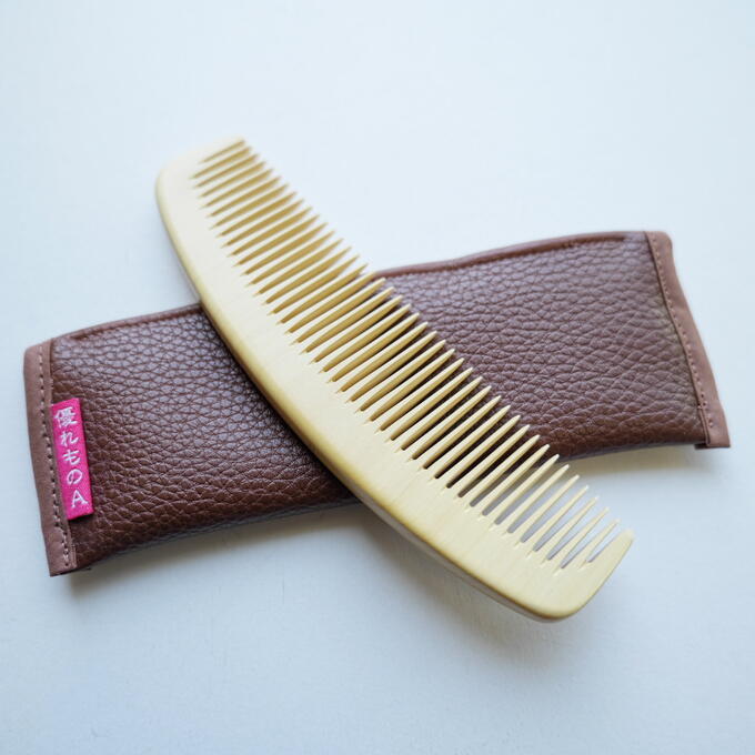 楽天市場】薩摩つげ 解櫛 4寸5分 さし荒 つげ櫛ケース セット 4.5寸
