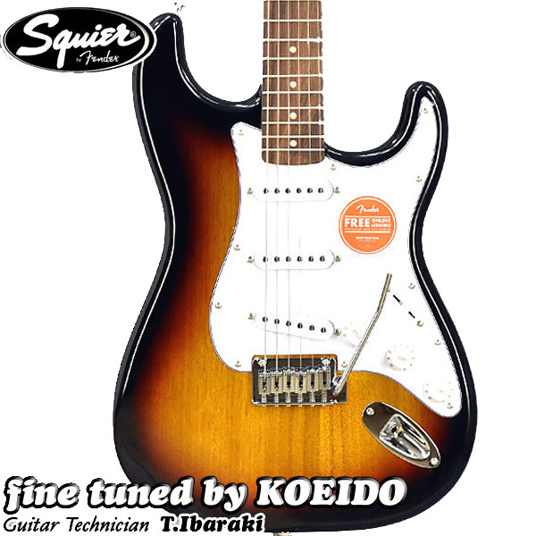 楽天市場】Squier Affinity Stratocaster LRL WPG 3TS【ストラップ