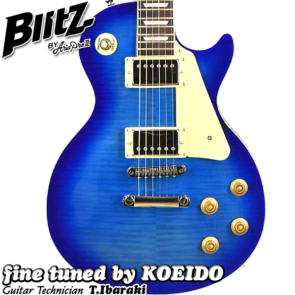 ひめか) BLITZ BLP-450 レスポールタイプ ブルー色 ひめか) BLITZ BLP