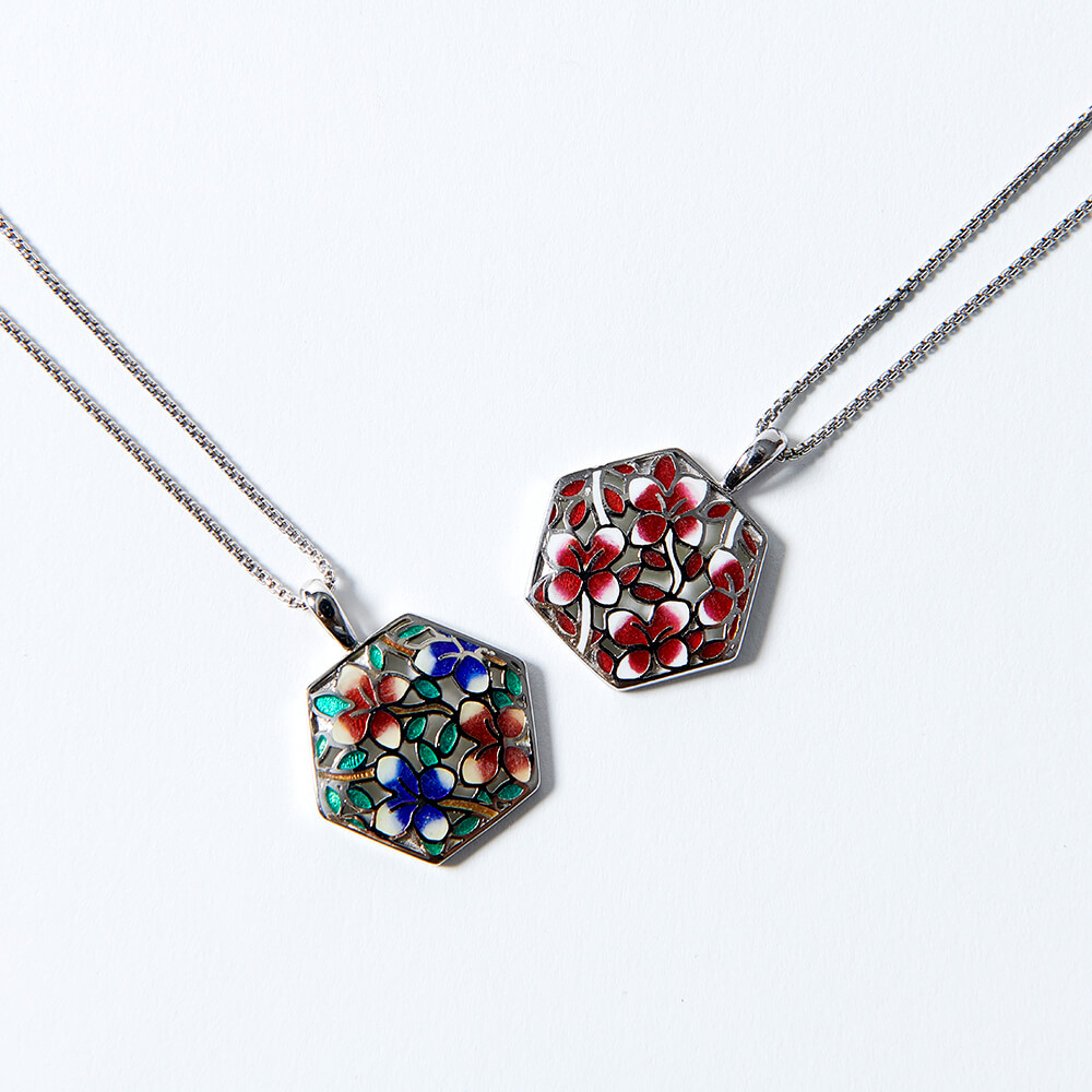 楽天市場】七宝 東京七宝 純銀 ペンダント シルバー アクセサリー 桐