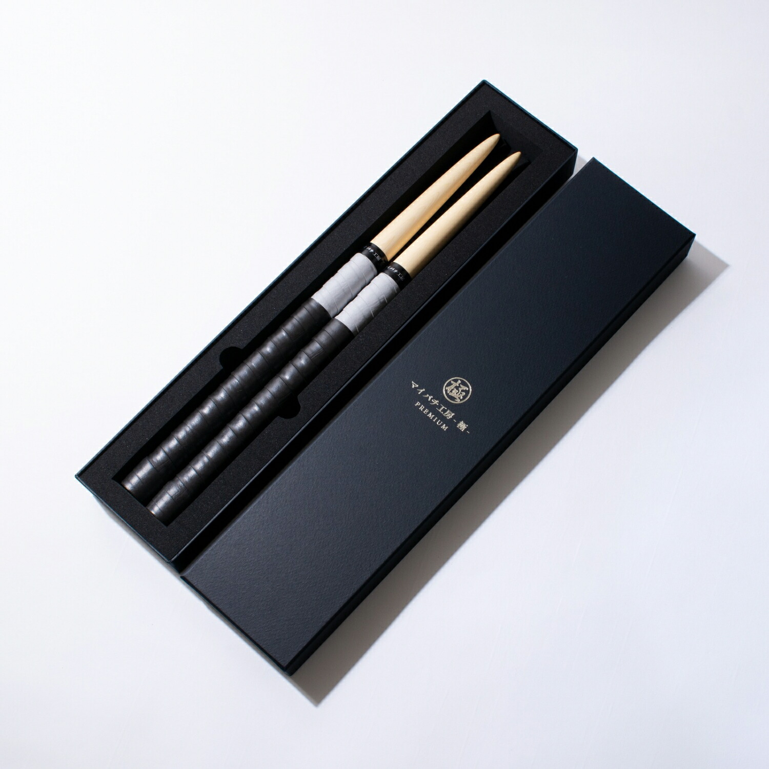 36 【旋盤使用/極上激縮杢】万能型マイバチ 黒朴 高密度材 光沢あり 36