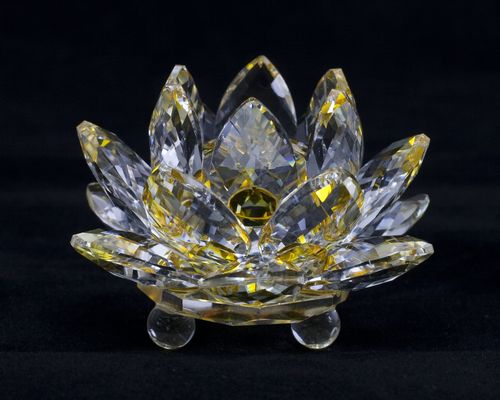 楽天市場】クリスタル 蓮花 クリスタルガラス 蓮の花 置物 蓮花置物