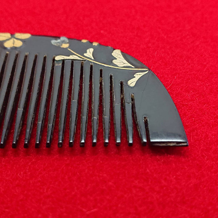 楽天市場】0081 螺鈿細工の櫛・笄セット 草花文様こうがい