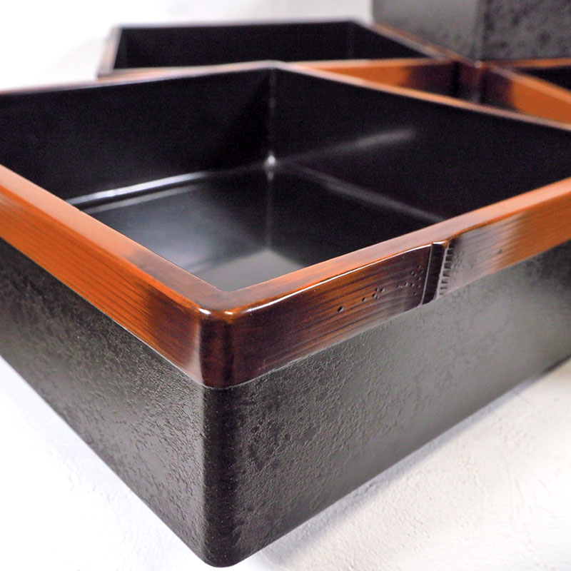 楽天市場】新潟塗 重箱 0939 漆器 収納 アンティーク 骨董 【中古