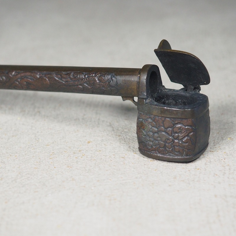 楽天市場】矢立 墨壺 雲竜に牡丹文様 0082文具 書道具 墨 筆 【中古