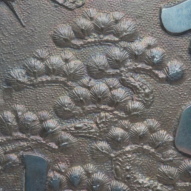 楽天市場】高砂 鶴亀に松文様 柄鏡 中原摂津守光重 0001江戸時代 銅鏡