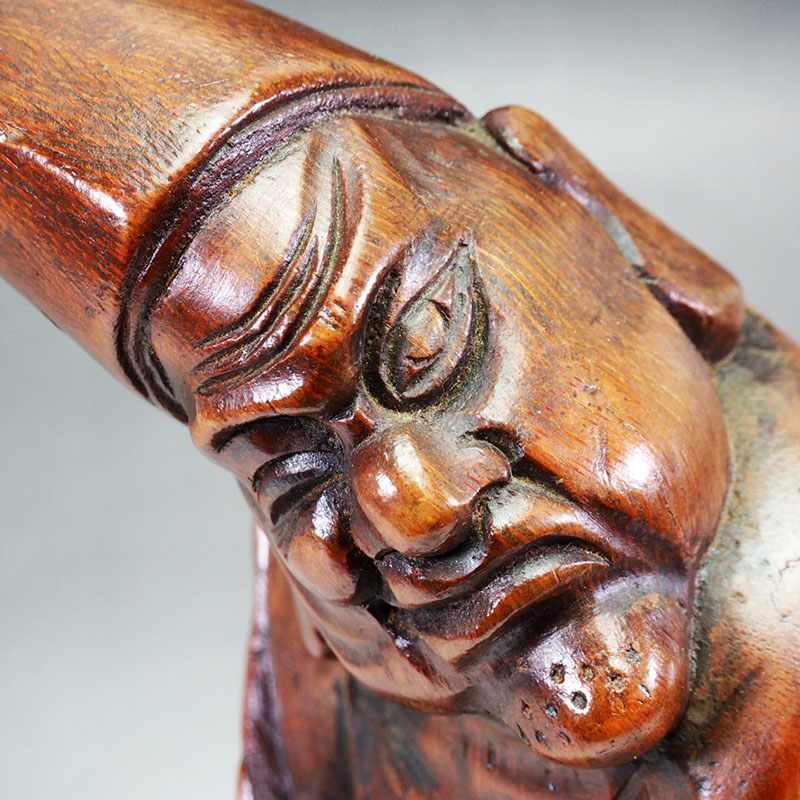 楽天市場】竹根彫刻の人形 0135竹根細工 竹の根 竹根 竹根彫刻 中国