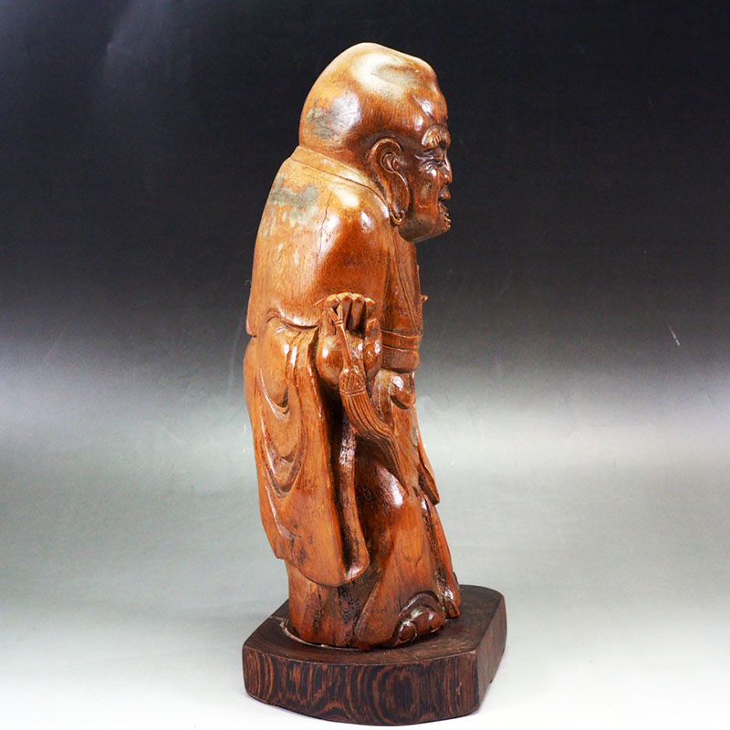 楽天市場】竹根彫刻の人形（台座付き） 0136 竹根細工 竹の根 竹根 竹