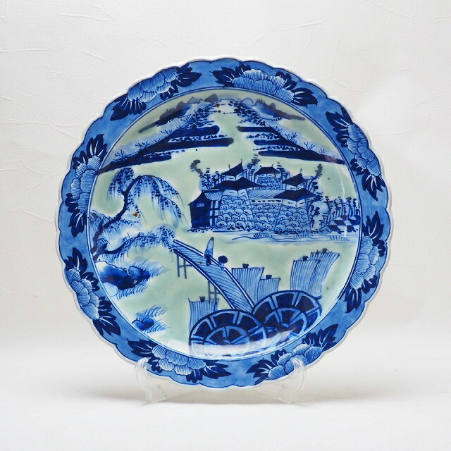 江戸 幕末 古伊万里 鷺 大皿 江戸 幕末 古伊万里 鷺 大皿 Yahoo