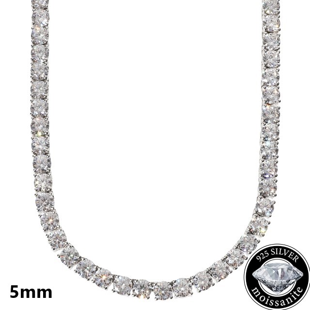 楽天市場】＼ランキング入賞／ モアサナイト ネックレス 5mm テニス