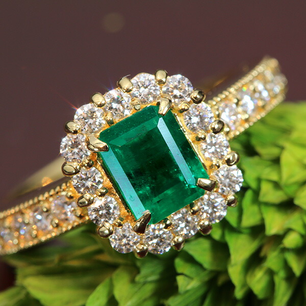 18金 エメラルドリング