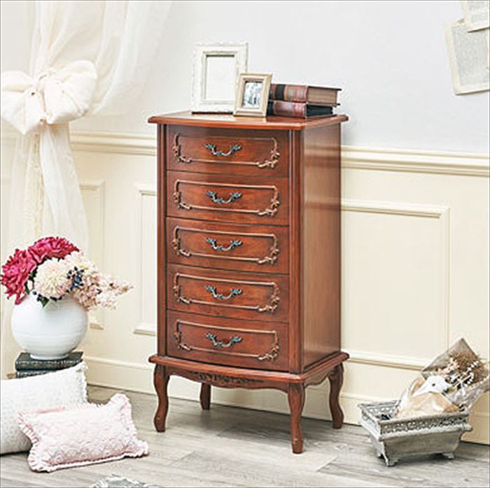 楽天市場】マホガニー チェスト 定番 幅52×奥行35×高さ95cm 5段